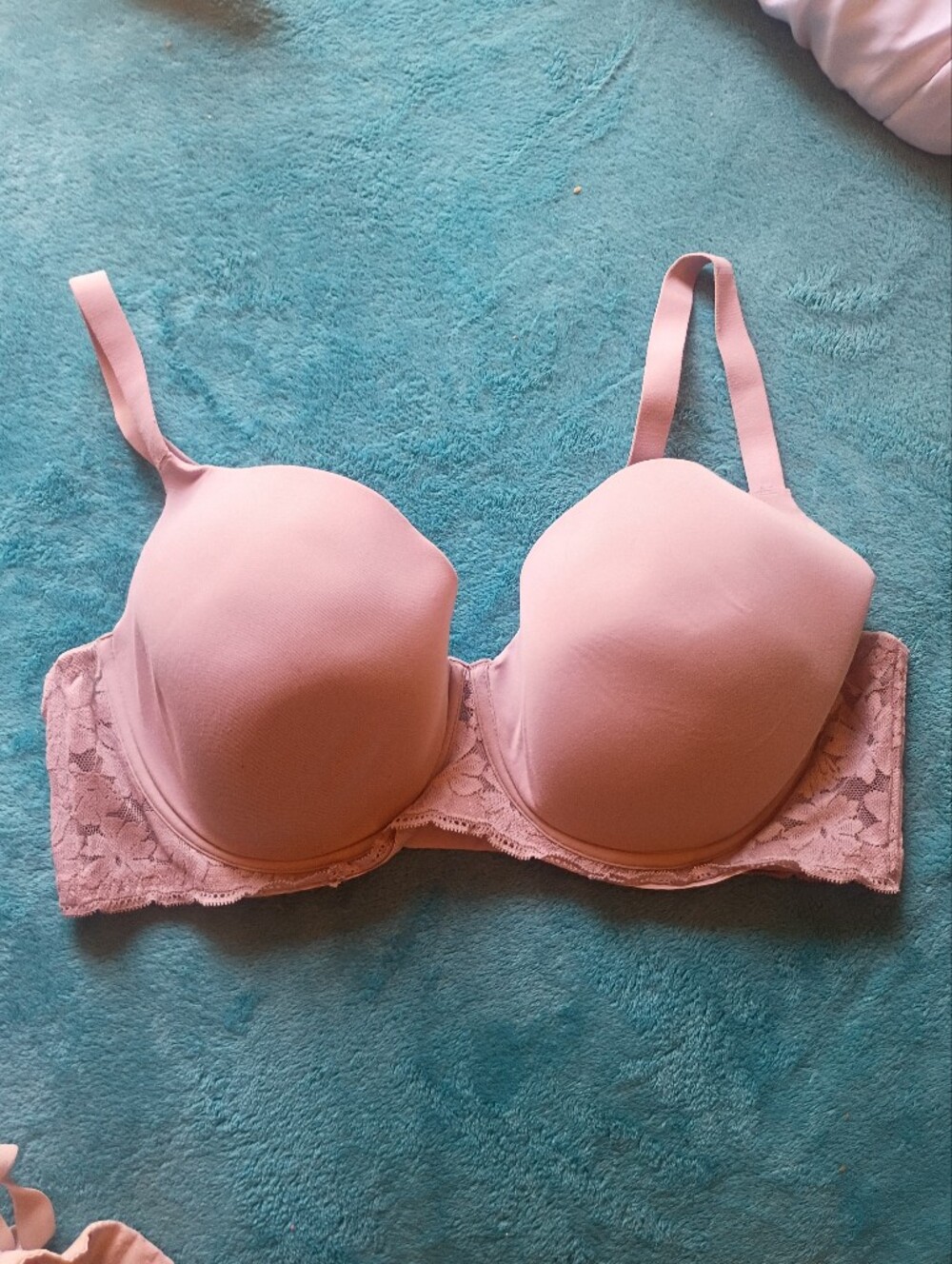No Boundaries Blush Pink Lace-Back T-Shirt Bra